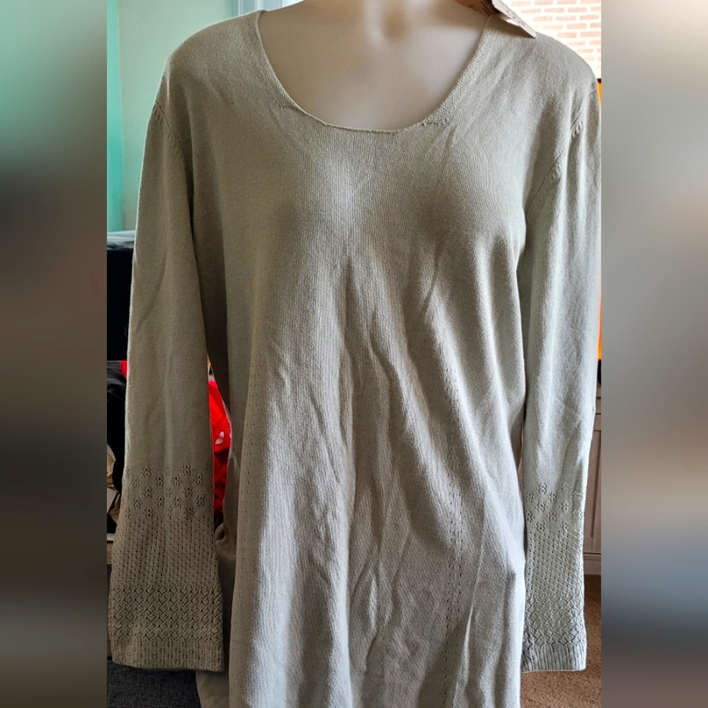 J Jill Nwt Women's Green Tint Top